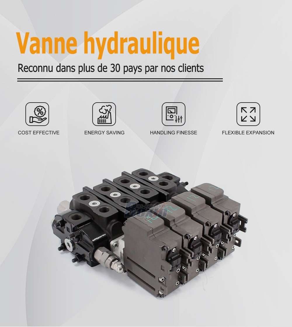 Reliable SD8EMA-4OT 4 Spool Sectional Directional Valve for Heavy Machinery